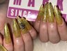 【LA発!!】超☆ロング アプレ長さだし10本＋ワンカラ- グラデ ¥14000