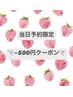 当日予約限定！！全メニュー500円引き♪