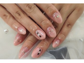 はあとねいる 福岡西新店/ハートのラテアートネイルN-22