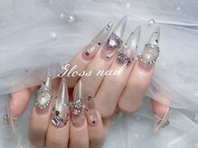 グロース(Gloss)/うる艶マグ×ビジュー上品ネイル