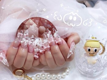 長谷川慎くんお名前クリアネイル