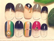 ネイルアンドアイラッシュ リラ 東三国店(Rela)/上シンプル¥4900下フリー¥7500