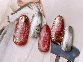 ネイルサロンフォーユー(for u)/マグネット×結晶￥6980