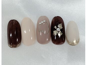 バレンタインネイル