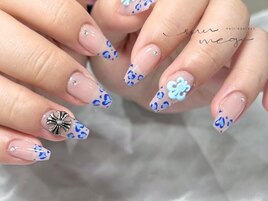 ヒョウ柄×クロムネイル