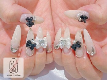 ネイルズガッシュ 武蔵小山店(NAILsGUSH)の写真/まるで自爪が伸びたような仕上がり♪+￥6000で10本ジェル長さ出しが出来ちゃいます★