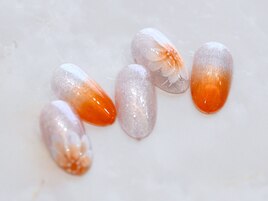 フラワー☆マグネット☆オレンジ