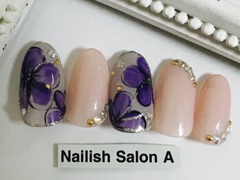 ネイリッシュサロン エー(Nailish Salon A)/秋フラワーネイル