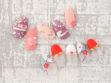 ソウ 難波店 nail salon Sou/マット和柄nail