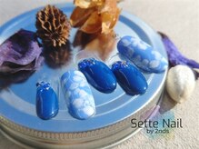 セッテネイル(Sette Nail)/ブルー系フラワーネイル