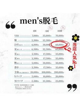 カーラ(cara)/リーズナブルメンズ脱毛☆