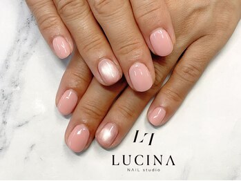 ネイルスタジオ ルキナ(LUCINA)/c-390 大人可愛いピンクネイル