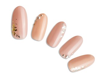 プラスネイル 銀座中央通り店(PLUS NAIL)/【805】金箔×パール￥7,139