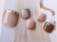 ネイルサロンフォーユー(for u)/ガラスフレンチフット♪￥7000