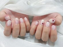 プティ アイビューティ 京橋店(peTiT eyebeauty)/カジュアル　チェック　ボルドー