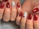 バレンタインネイル