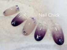 ネイルチックコウベ 銀天街店(Nail Chick kobe)/大人紫陽花カラーネイル