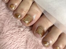 リリオン(RiLion)/フットネイル　ゴールド　カホ