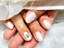 クォーターリゾートネイル(QUARTER RESORT nail)/クロム風甘辛ネイル☆