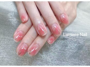 ルミエール ネイル モンナカ(Lumiere Nail Monnaka)/オンブレフレンチ/冬ネイル