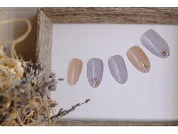 FAST NAIL 春日部店【パラジェル/ジェルネイル専門/定額/マグネット/フットネイル】/ワンホンネイル【10652】