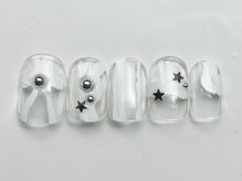 ジェミーネイル イケブクロ(Jemiy nail ikebukuro)/ホワイトリボン¥6000