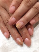 レディグリッター(Lady glitter)/グラデ×先端ラメライン