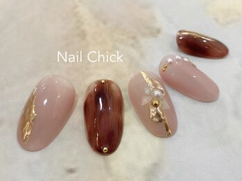 ネイルチックコウベ 銀天街店(Nail Chick kobe)/ニュアンスブラウンネイル