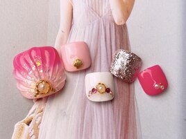 人魚の鱗フットネイル♪￥8000
