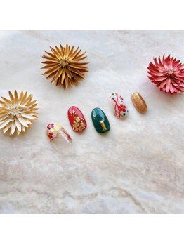 ルピナス(Lupinus)/お正月デザイン　