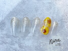 #ひまわりネイル
