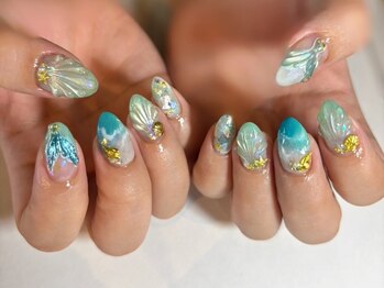ミティネイル(Mitty nail)の写真/【パラジェル使用/フィルイン】丁寧なカウンセリングで理想の指先に★ニュアンスネイルならお任せください!