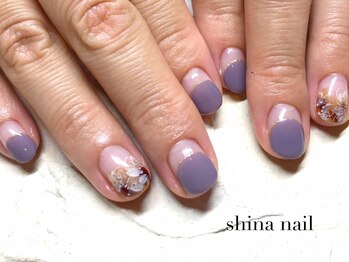 シナネイル 清澄白河店(SHINA NAIL)/ニュアンスフラワーフレンチ♪