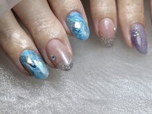 フェロン 小倉店(feron.)/氷の世界とプリンセス上品ネイル