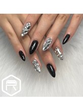 レディスペネイル ノウラ 名駅店(Redispe nail NouRa)/シルバー×ブラック