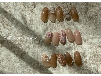 エーモアー(a'more)/冬ネイル　ツイード柄