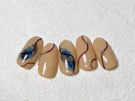 ニュアンスネイル/落書きネイル