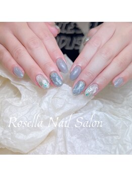 ニュアンスカラグラ大理石ネイル