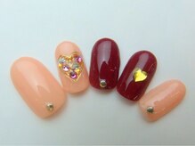 ネイルサロン ドレリッチ 大宮店(drerich)/【6990】ハートボルドーネイル