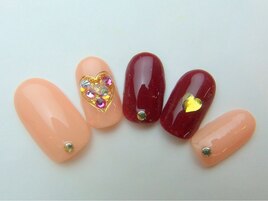 【6990】ハートボルドーネイル