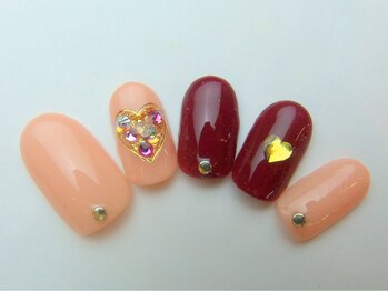 ネイルサロン ドレリッチ 大宮店(drerich)/【6990】ハートボルドーネイル