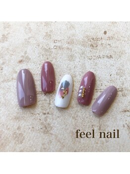 フィールネイル 天神橋店(feel nail)/ボーダー/ツイード/ニュアンス