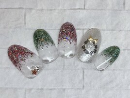 クリスマス　リース　ラメグラ