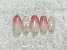 ネイル アンド アイラッシュ ヨンマルニ(Nail&eyelash 402)/フラッシュリボングラデ♪