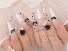 ネイルマフィア 新宿(NAIL MAFIA)/ドット/フレンチ/リボン