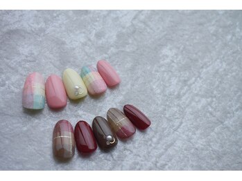 ネイルサロン ブリオン(Nail Salon Bullion)/ふんわりマドラスチェックネイル