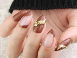 ゴールドニュアンスnail