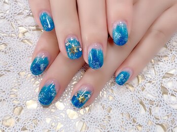 ラルネイル 大宮(Lull. nail)/#雪#冬#結晶#ニュアンス