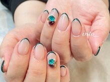 ネイルサロン イントゥ(into_)/細フレンチ ビジュー