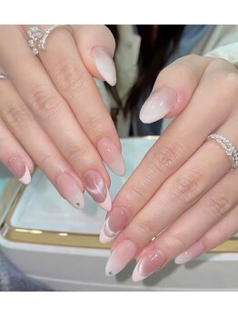 ヘブン ネイル 鶯谷(HEAVEN Nail)/フレンチ×キャッツアイネイル